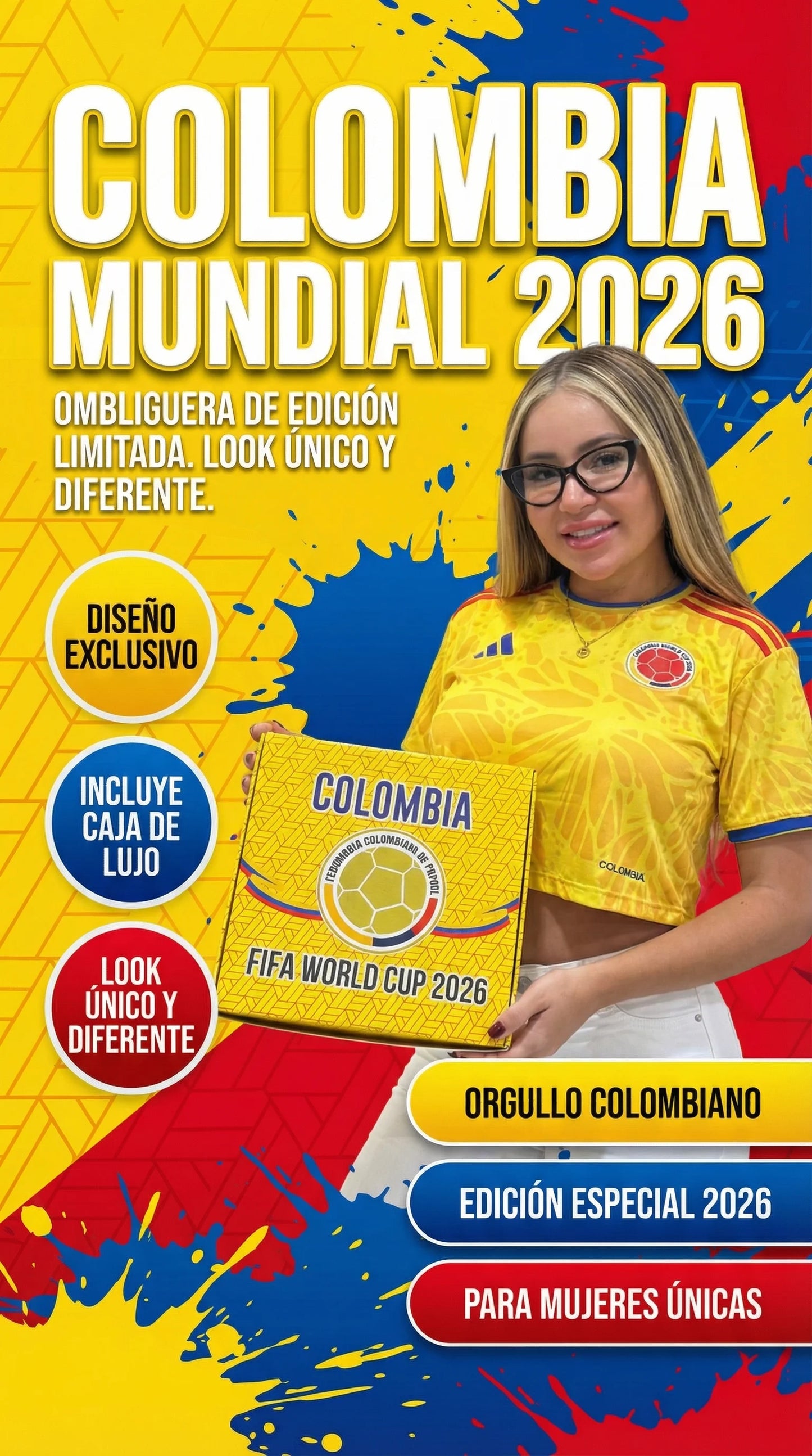 Camisa Ombliguera Seleccion Colombia 2026