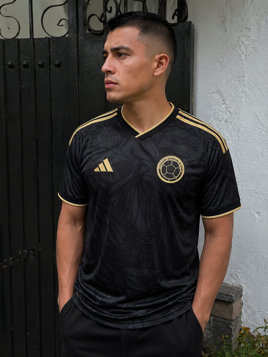 CAMISETA COLOMBIA ADIDAS BLACK GOLD EDIT