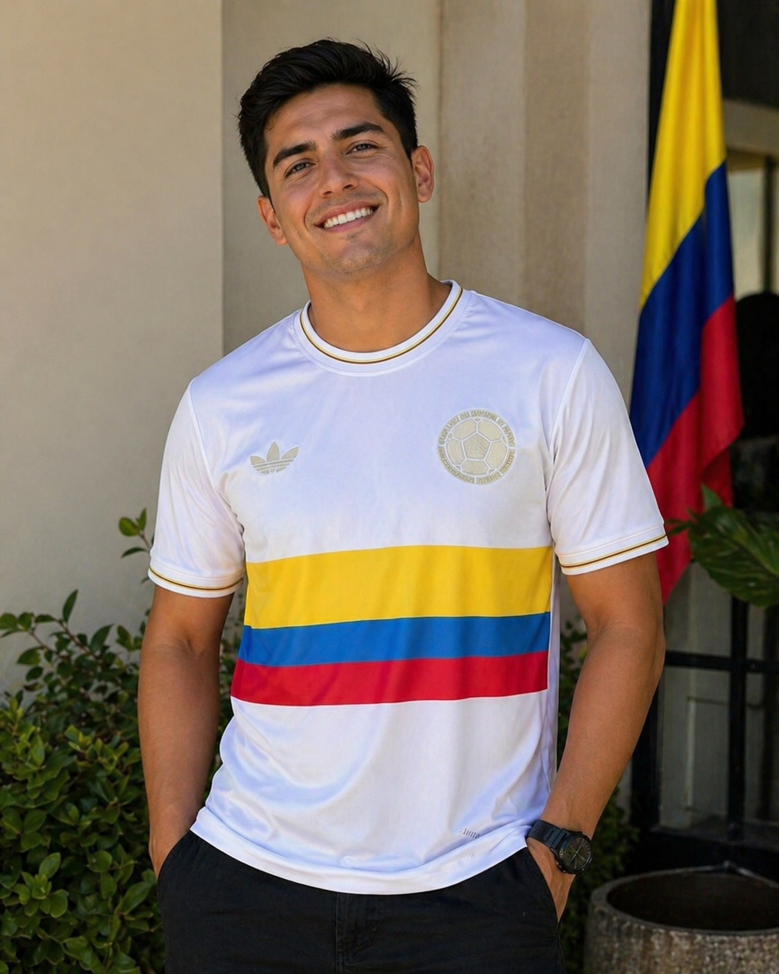 Camiseta Selección Colombia 2024~2025 Blanca Bicentenario