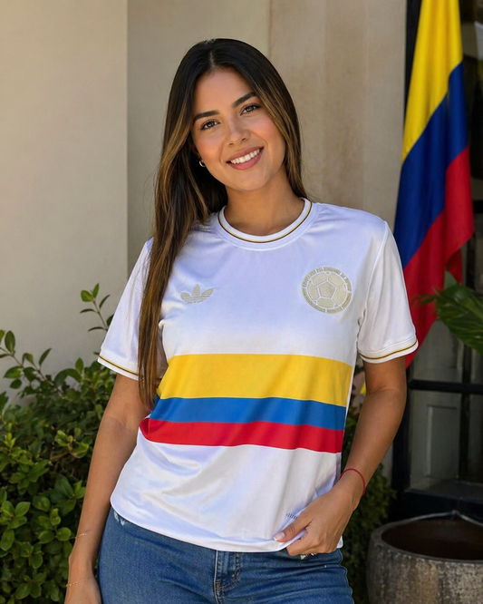Camiseta Selección Colombia 2024~2025 Blanca Bicentenario