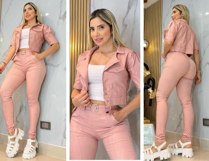 Conjunto chaqueta pantalón y blusa  2097