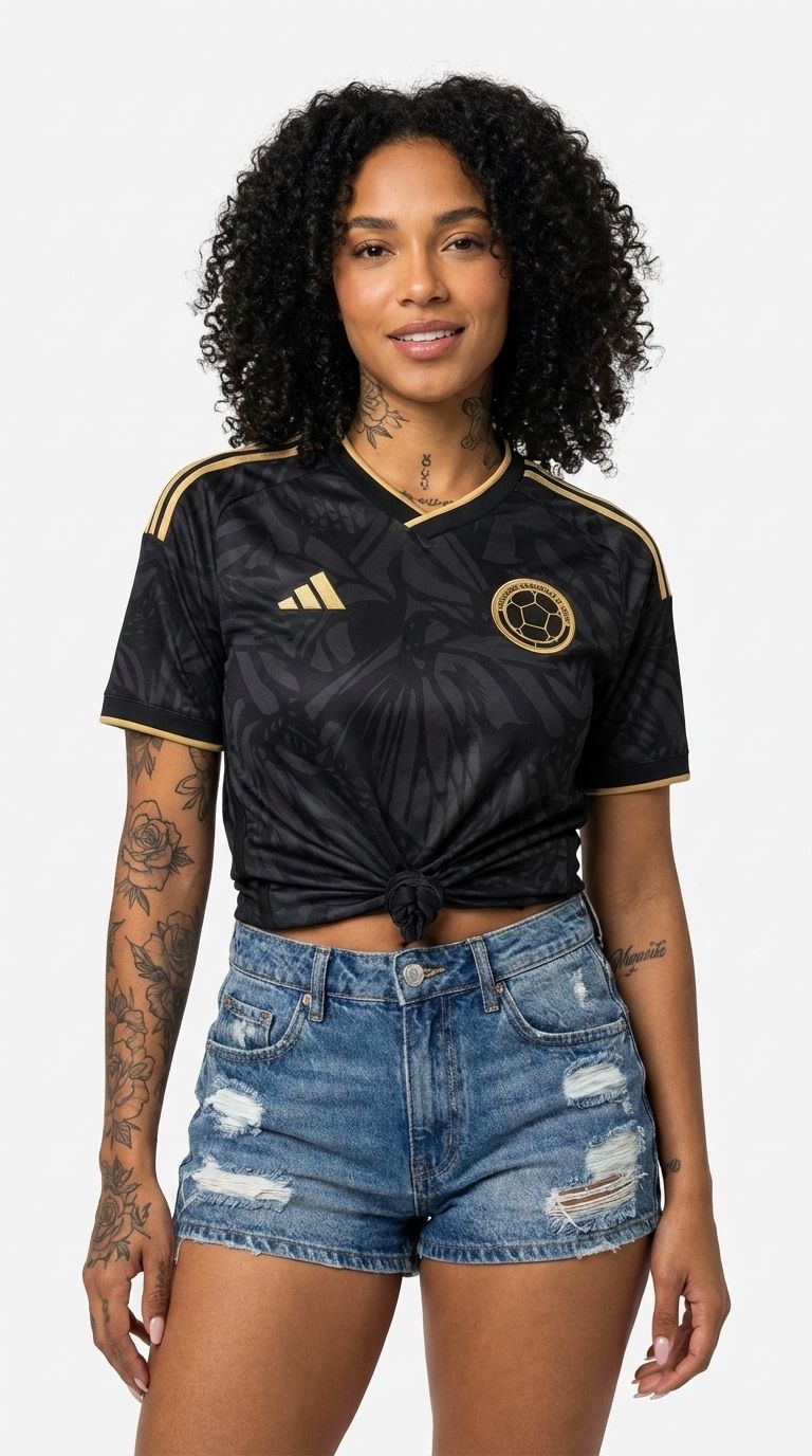 CAMISETA COLOMBIA ADIDAS BLACK GOLD EDIT